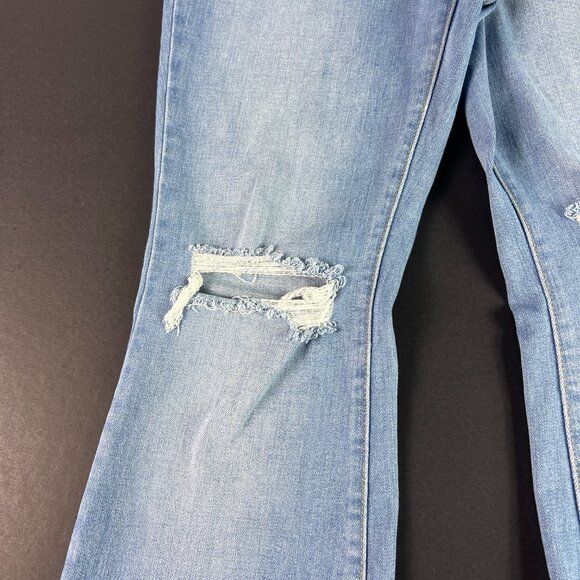 Levi's Jeans Womens 26x30* 726 Flare Mid Rise Blue Faded Distressed Denim Tag 27 - Picture 4 of 16